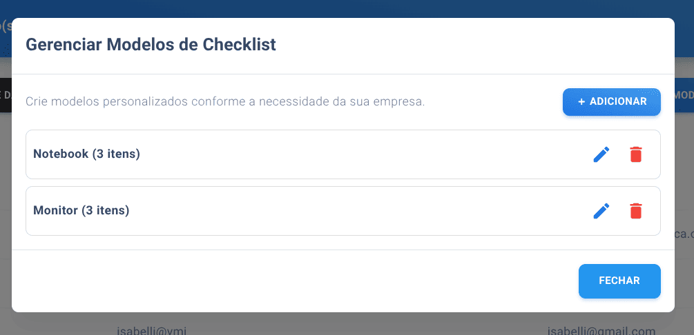 Checklists Personalizados