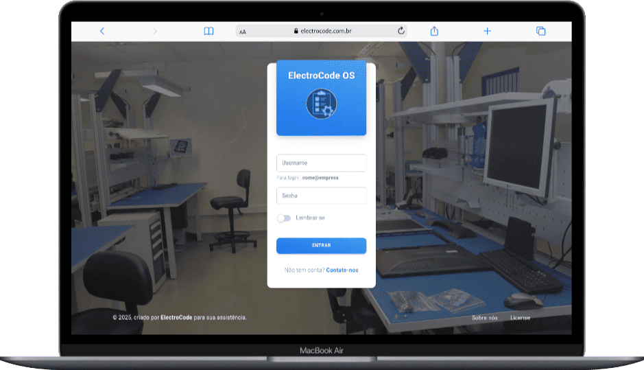 ElectroCodeOS no Macbook